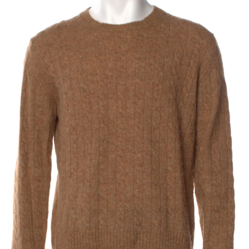 Woolrich Cable Knit Sweater Men’s Medium Camel